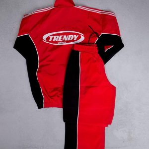 Black on Red Tracksuit