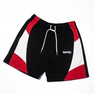 Red on Black Tracksuit Shorts